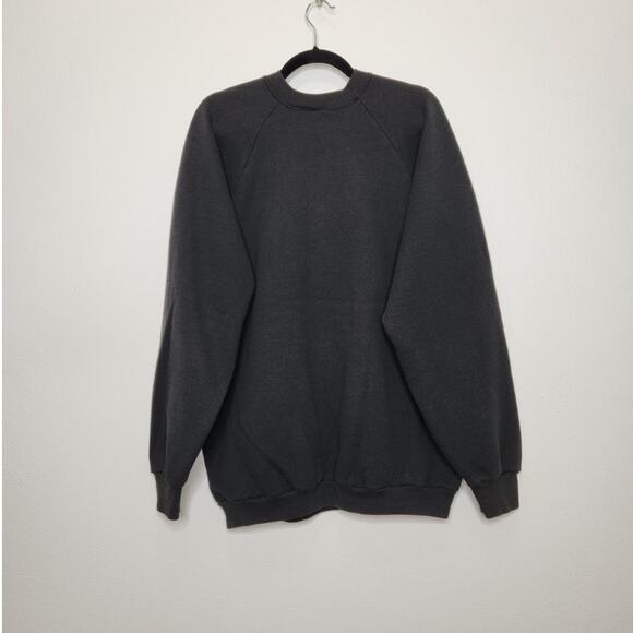 Vintage Pig Art Nature Portrait Raglan Crewneck Sweatshirt Black Earth Farm - Picture 4 of 4